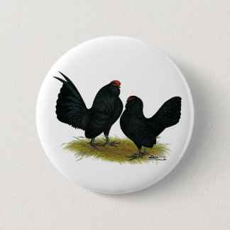 D'Anvers Black Bantams 6 Cm Round Badge