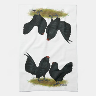 D'Anvers Black Bantams Tea Towel
