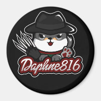 Daphne 816 Halloween Magnet - Black