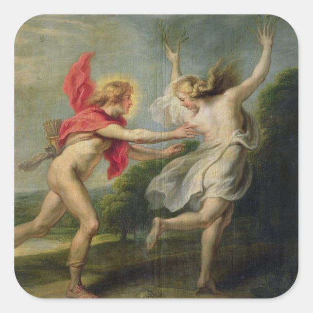Daphne and Apollo (oil) Square Sticker (Front)