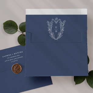 DAPHNE Dark Blue Navy Wedding Invitation Envelopes