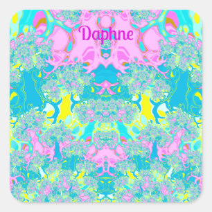 DAPHNE ~ PASTEL PERFECTION ~ SQUARE STICKER