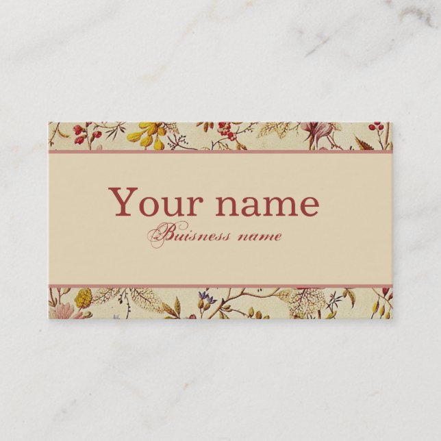 Daphne, pretty vintage floral buisness card (Front)
