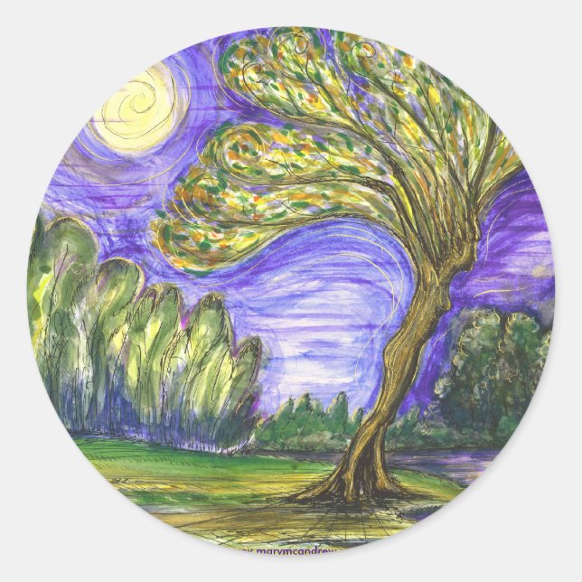 "Daphne Transformed" Classic Round Sticker (Front)