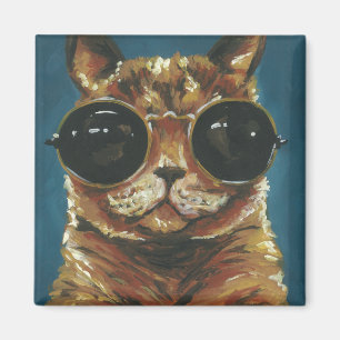Dapper Animal   Kitty In Sunglasses Magnet