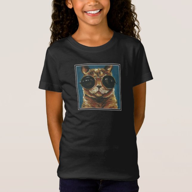 Dapper Animal | Kitty In Sunglasses T-Shirt (Front)