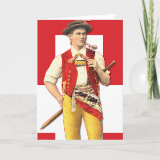 Dapper Appenzell Farmer in Traditional Costume Card