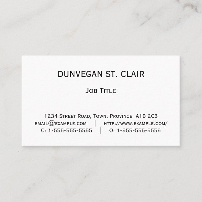 Dapper, Basic, & Corporate Business Card (Front)