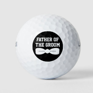 Dapper Bow tie Father of the Groom Black Circle Golf Balls