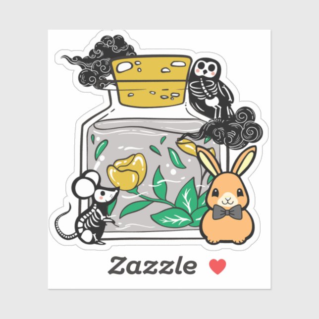 Dapper Bunny and Skeleton Companions (Sheet)