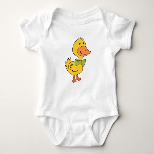 Dapper Ducky Baby Jersey Bodysuit (Front)