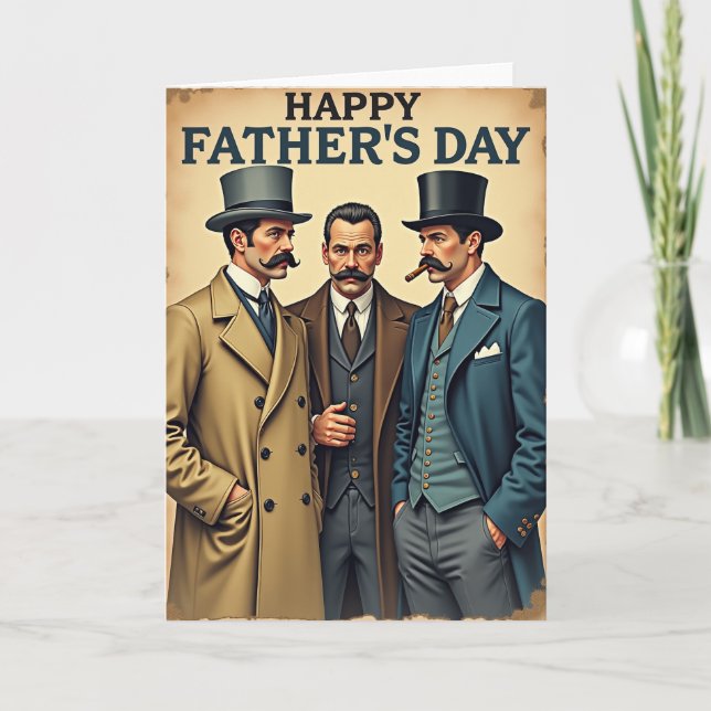 Dapper Fathers Day Men Card (Front)