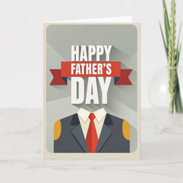 Dapper Fathers Day Tie Card (Front)