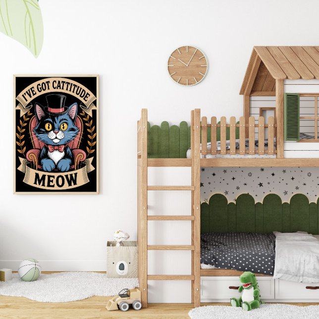 Dapper Feline with Cattitude Poster (Creator Uploaded)