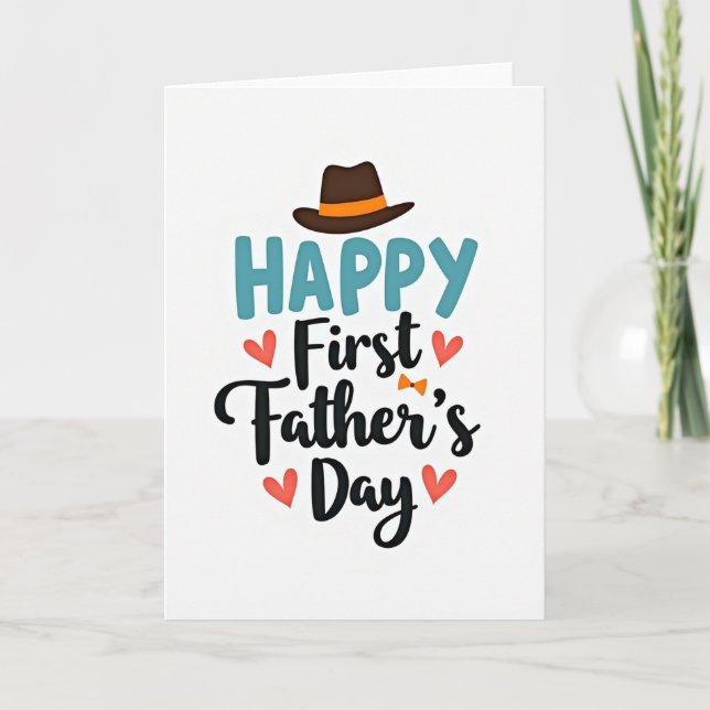 Dapper First Fathers Day Card (Front)