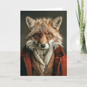 Dapper Fox in Cosy Style Card