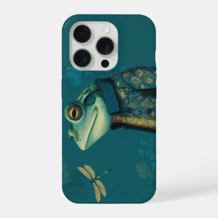 Dapper Frog & Dragonfly - Surreal Vintage Animal iPhone 15 Pro Case