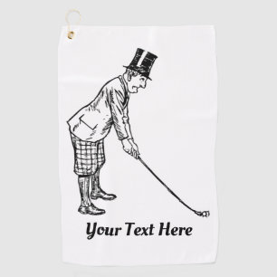 Dapper Golfer Your Text Golf Towel