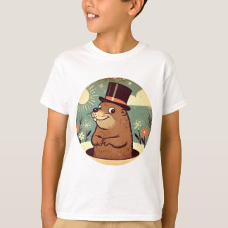 Dapper Groundhog Day Celebration T-Shirt