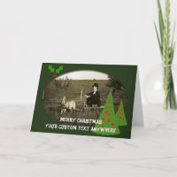 DAPPER MAN W/ DOG PIPE TOP HAT 1890 PHOTO XMAS