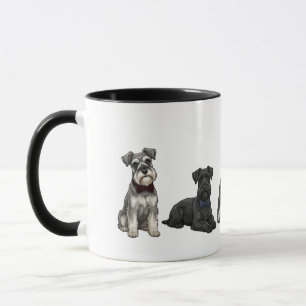 Dapper Miniature Schnauzers Bow Tie Dog Mug