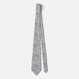 Dapper Monochrome Feline Elegance Tie