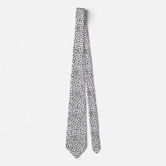 Dapper Monochrome Feline Elegance Tie
