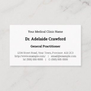 Dapper, Plain Business Card