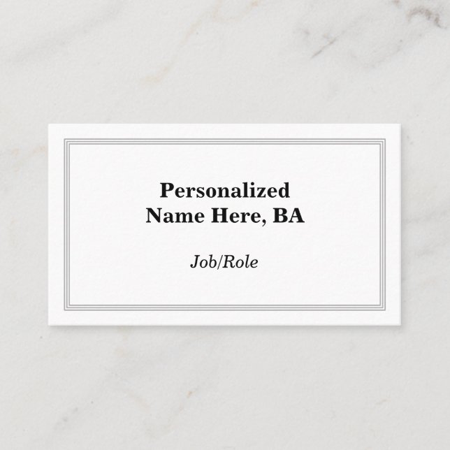 Dapper, Professional Profile Card (Front)