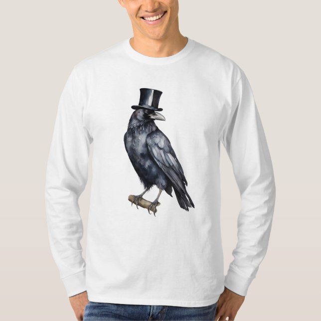 Dapper Raven in Bloom T-Shirt (Front)
