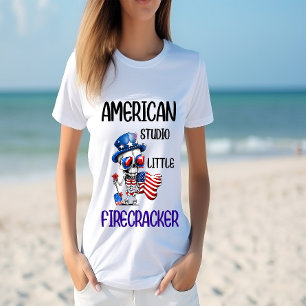 Dapper Skeleton Salutes America T-Shirt