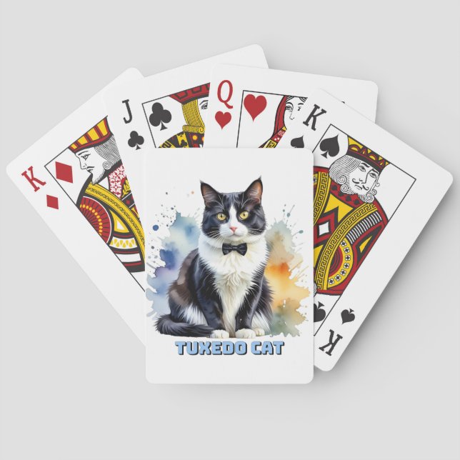 Dapper Tuxedo Cat Playing Cards (Back)