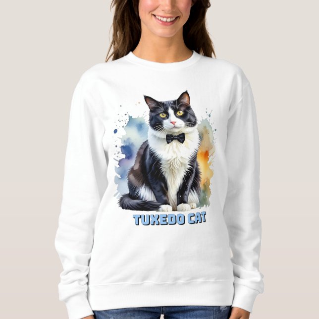 Dapper Tuxedo Cat Sweatshirt (Front)