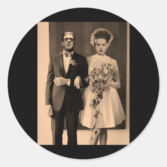 Dapper Wedding Day - Monster Halloween Performance Classic Round Sticker (Front)