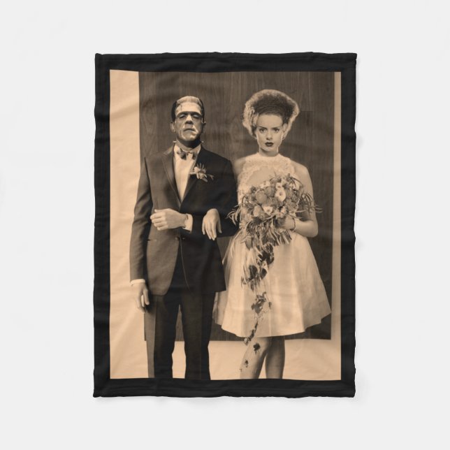 Dapper Wedding Day - Monster Halloween Performance Fleece Blanket (Front)