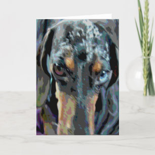 Dapple Dachshund Card