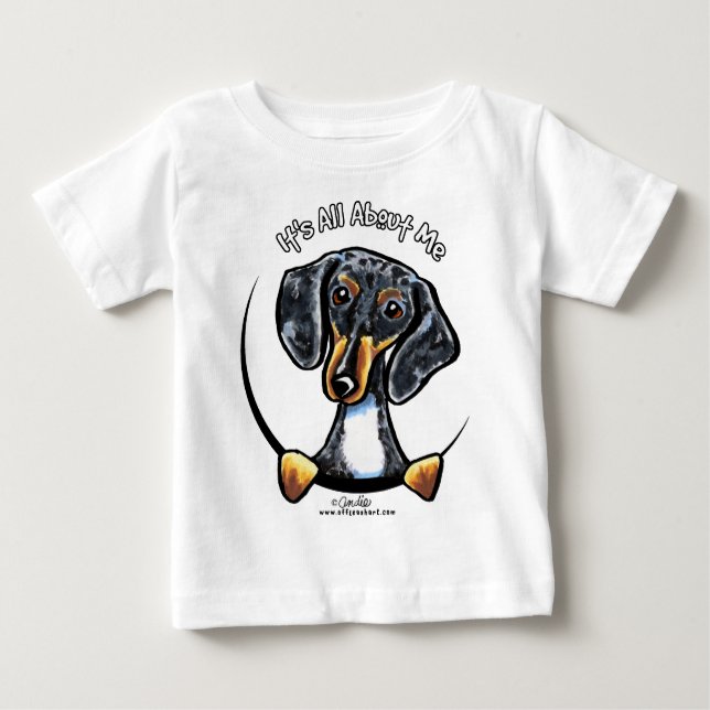 Dapple Dachshund Its All About Me Baby T-Shirt (Front)
