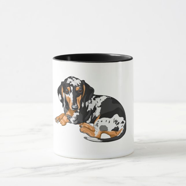 Dapple Dachshund Mug (Center)