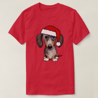 Dapple Dachshund Santa Wiener Dog Christmas