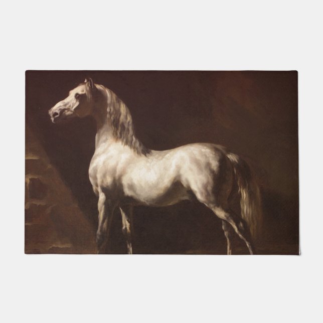 Dapple Grey Horse (by Théodore Géricault) Doormat (Front)