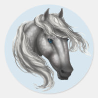 Dapple Grey Horse Head