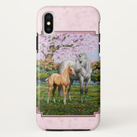 Dapple Grey Quarter Horse Mare Palomino Foal Pink