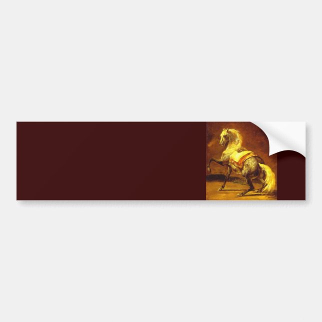 DAPPLED GREY HORSE , Gold Yellow Bumper Sticker (Front)