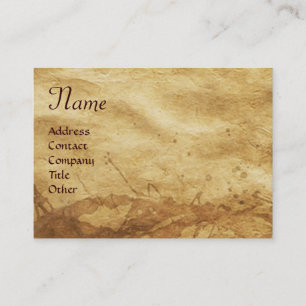 DAPPLED GREY HORSE Parchment Monogram Business Card