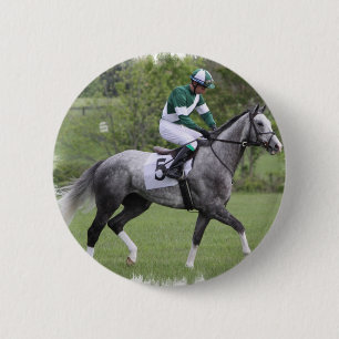 Dappled Grey Race Horse Pin