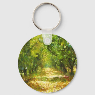 Dappled Light of Day Dreams Tree Avenue Art Key Ring