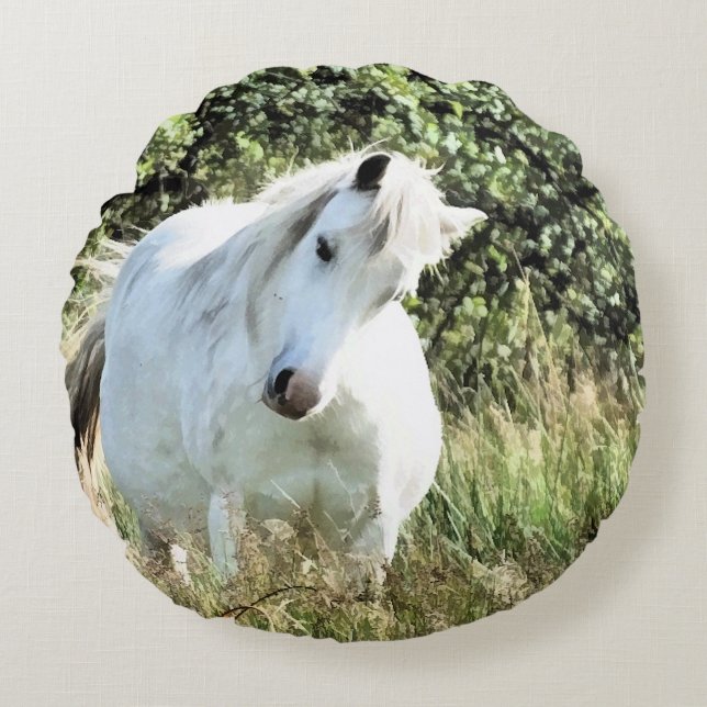 DAPPLED PONY ROUND CUSHION (Front)