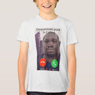 Daquavious Pork Is Calling John Pork Meme Joke Odd Tri-Blend Shirt