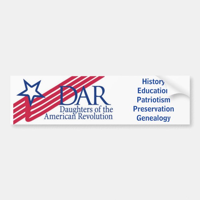 DAR Bumper Sticker (Front)
