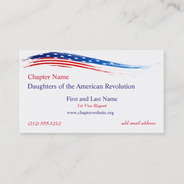 DAR Chapter Business Card (Front)